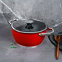 Hermia Olla de Aluminio 20 x 10 cm Rojo y Negro
